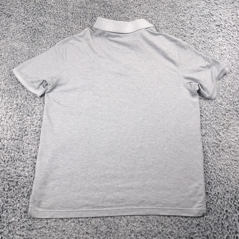 IZOD Shirt Men Large Gray Casual Polo Preppy Short Sleeve Normcore Button Collar - Picture 5 of 6